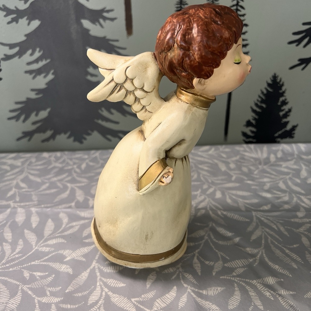Vintage Figurine made in Japan-Kissing Angel - Wind Up & Plays Silent Night - Picture 3 of 6